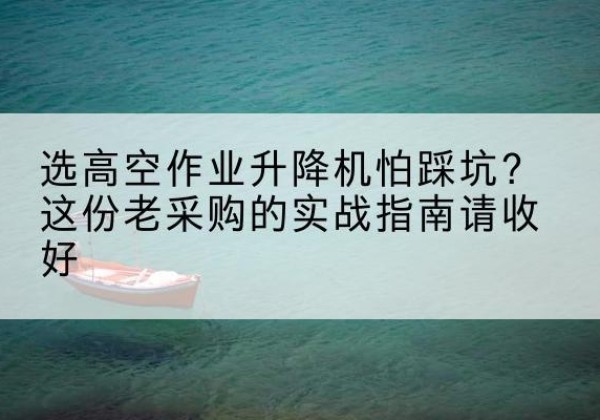 漳州高空作业升降机厂家推荐-选高空作业升降机怕踩坑？这份老采购的实战指南请收好