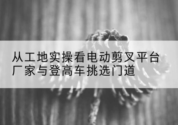 漳州电动剪叉升降平台厂家-从工地实操看电动剪叉平台厂家与登高车挑选门道